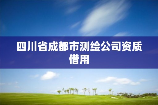 四川省成都市測繪公司資質借用