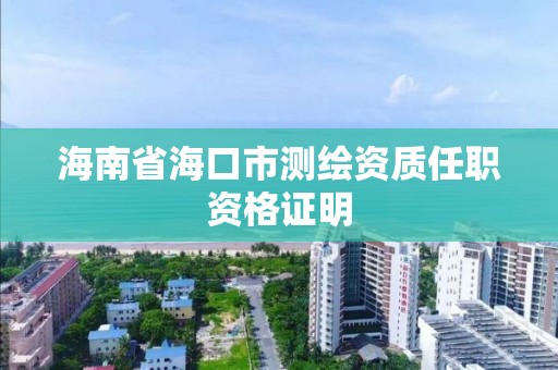 海南省海口市測繪資質任職資格證明