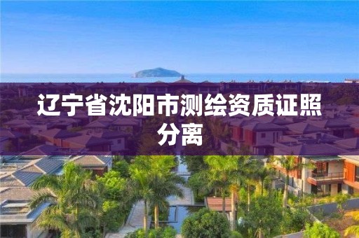 遼寧省沈陽市測繪資質證照分離