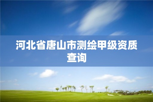 河北省唐山市測繪甲級資質查詢