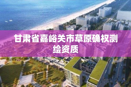 甘肅省嘉峪關市草原確權測繪資質