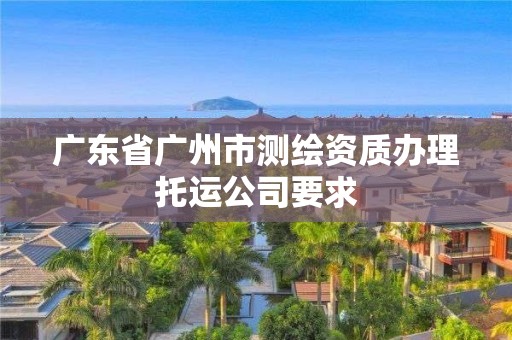 廣東省廣州市測繪資質辦理托運公司要求