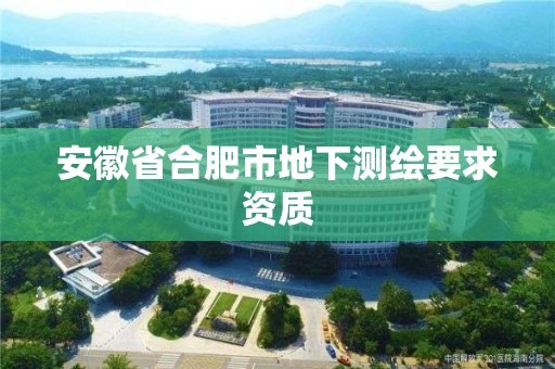 安徽省合肥市地下測繪要求資質(zhì)