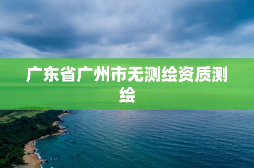 廣東省廣州市無測繪資質測繪