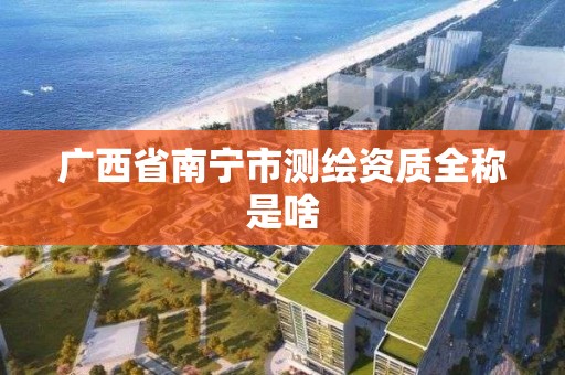 廣西省南寧市測繪資質全稱是啥