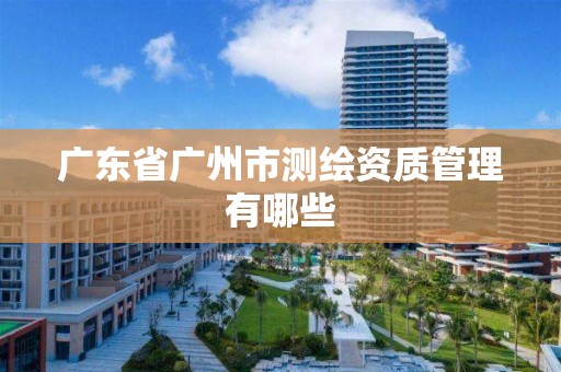 廣東省廣州市測繪資質管理有哪些