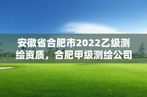 安徽省合肥市2022乙級測繪資質，合肥甲級測繪公司排行