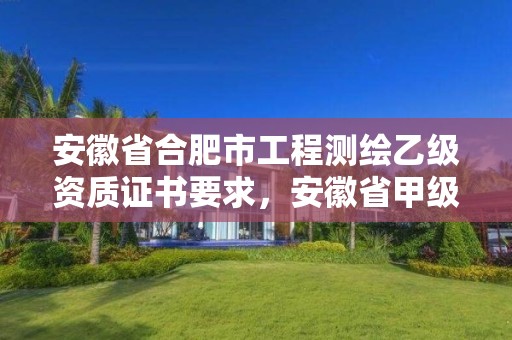 安徽省合肥市工程測繪乙級資質證書要求，安徽省甲級測繪資質單位