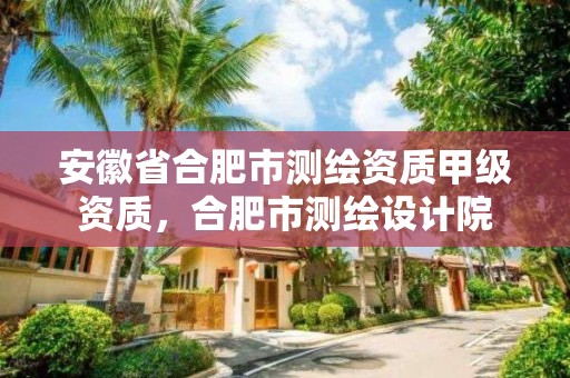 安徽省合肥市測繪資質甲級資質，合肥市測繪設計院