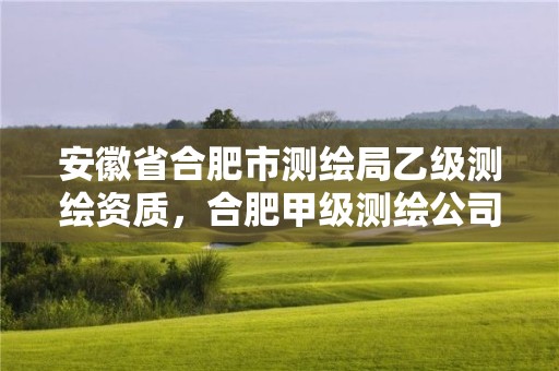 安徽省合肥市測繪局乙級測繪資質，合肥甲級測繪公司排行