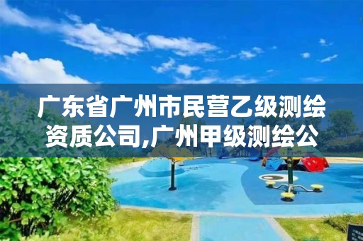 廣東省廣州市民營乙級測繪資質公司,廣州甲級測繪公司