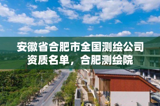 安徽省合肥市全國測繪公司資質(zhì)名單，合肥測繪院