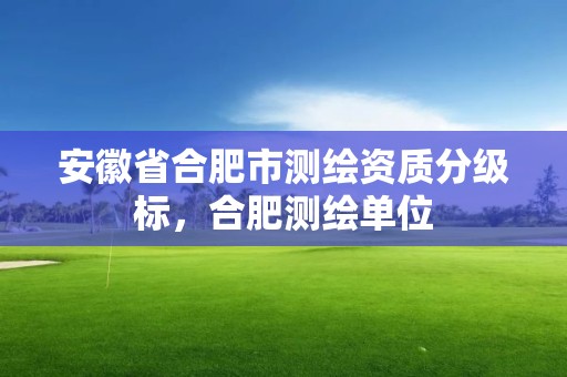 安徽省合肥市測(cè)繪資質(zhì)分級(jí)標(biāo)，合肥測(cè)繪單位