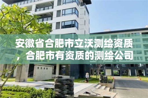 安徽省合肥市立沃測繪資質，合肥市有資質的測繪公司