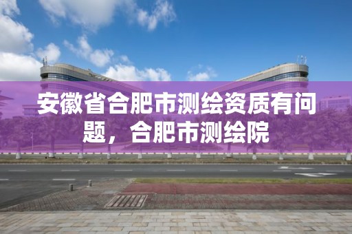 安徽省合肥市測繪資質有問題，合肥市測繪院