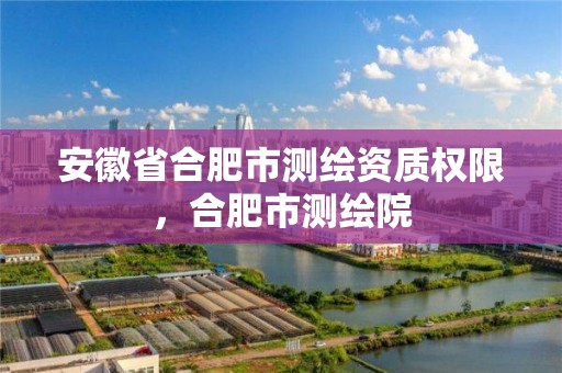 安徽省合肥市測繪資質權限，合肥市測繪院