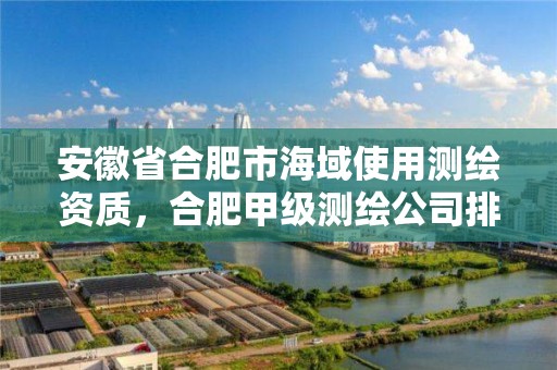 安徽省合肥市海域使用測繪資質，合肥甲級測繪公司排行