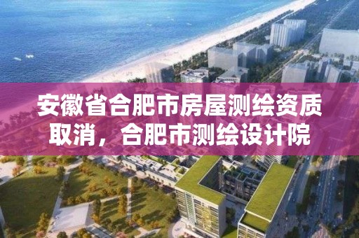 安徽省合肥市房屋測繪資質取消，合肥市測繪設計院