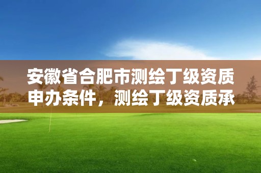 安徽省合肥市測繪丁級資質申辦條件，測繪丁級資質承接范圍