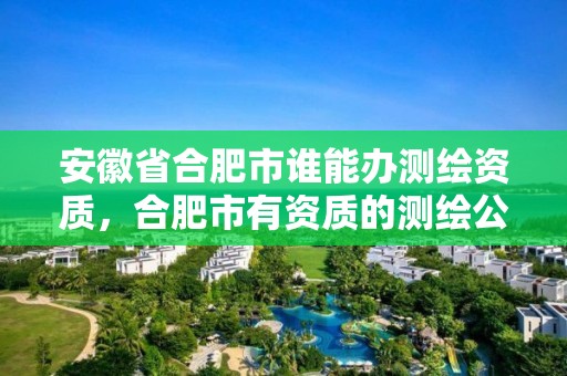 安徽省合肥市誰能辦測繪資質，合肥市有資質的測繪公司