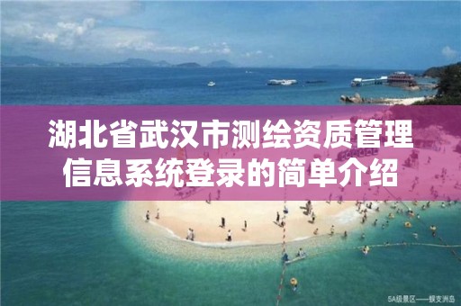 湖北省武漢市測繪資質管理信息系統登錄的簡單介紹