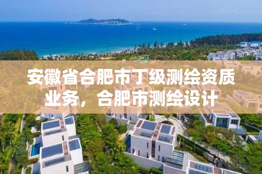 安徽省合肥市丁級測繪資質(zhì)業(yè)務(wù)，合肥市測繪設(shè)計