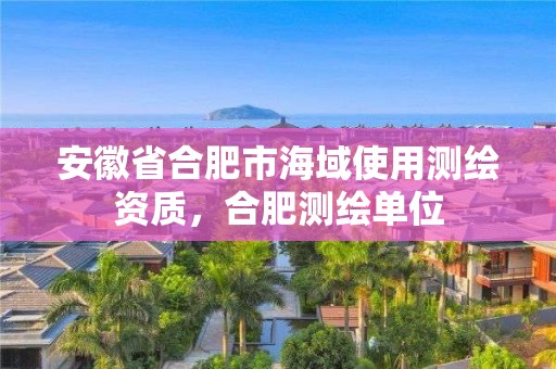 安徽省合肥市海域使用測(cè)繪資質(zhì)，合肥測(cè)繪單位