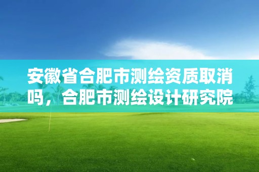 安徽省合肥市測繪資質取消嗎，合肥市測繪設計研究院是國企嗎