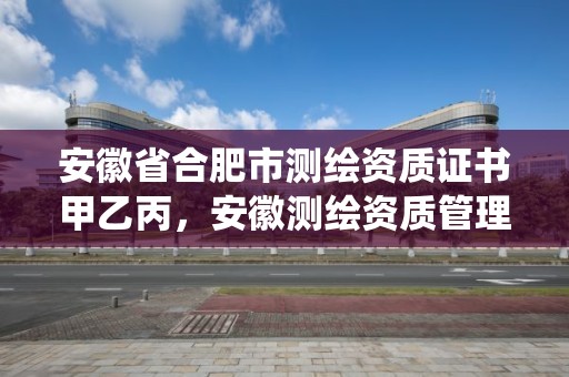 安徽省合肥市測繪資質證書甲乙丙，安徽測繪資質管理系統