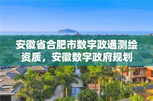 安徽省合肥市數字政通測繪資質，安徽數字政府規劃