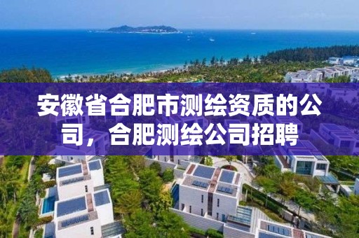 安徽省合肥市測繪資質的公司，合肥測繪公司招聘