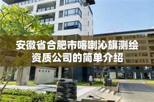 安徽省合肥市喀喇沁旗測繪資質(zhì)公司的簡單介紹