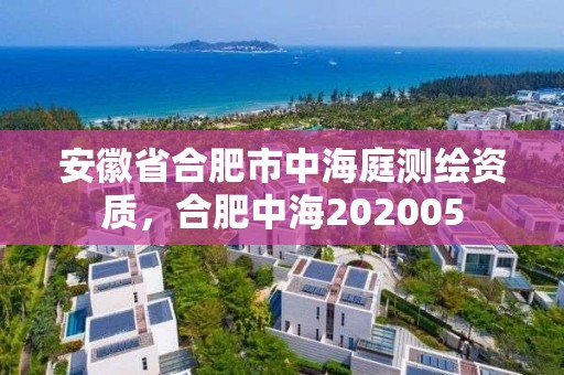 安徽省合肥市中海庭測繪資質，合肥中海202005