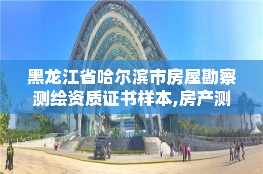 黑龍江省哈爾濱市房屋勘察測繪資質證書樣本,房產測繪資質證書。