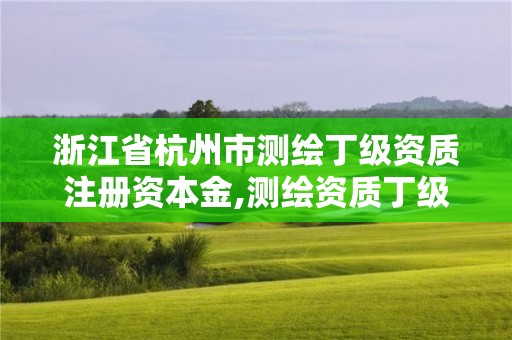 浙江省杭州市測繪丁級資質注冊資本金,測繪資質丁級申報條件。