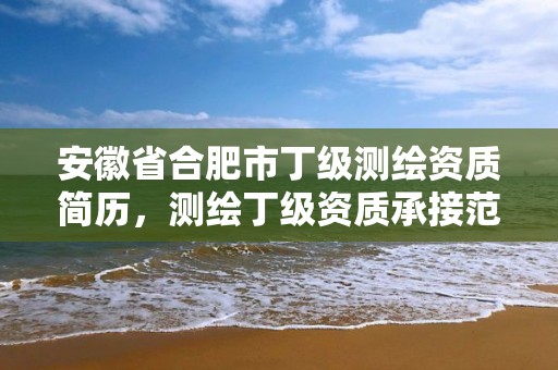 安徽省合肥市丁級測繪資質簡歷，測繪丁級資質承接范圍