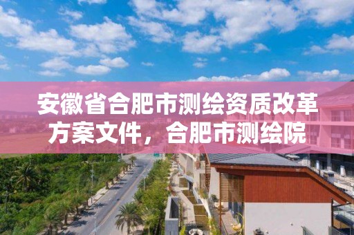 安徽省合肥市測繪資質改革方案文件，合肥市測繪院