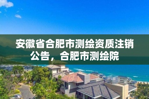 安徽省合肥市測繪資質注銷公告，合肥市測繪院