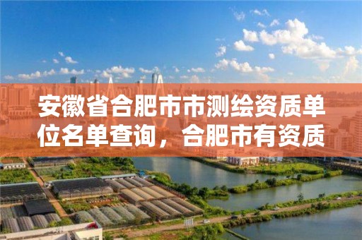 安徽省合肥市市測繪資質單位名單查詢，合肥市有資質的測繪公司