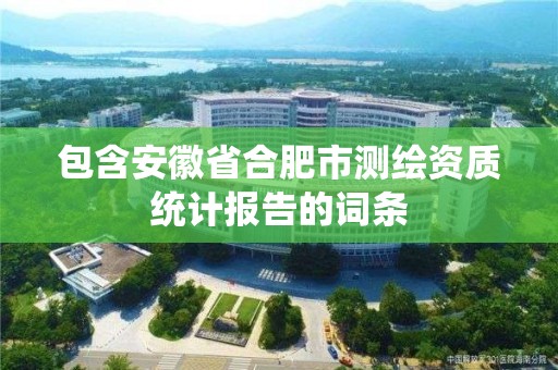 包含安徽省合肥市測繪資質統計報告的詞條