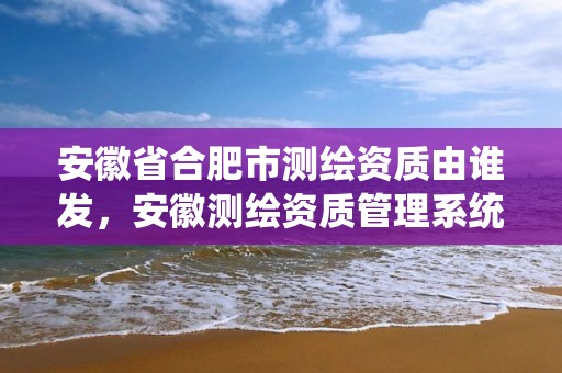 安徽省合肥市測繪資質由誰發，安徽測繪資質管理系統