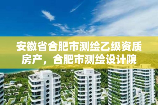 安徽省合肥市測繪乙級資質(zhì)房產(chǎn)，合肥市測繪設(shè)計院