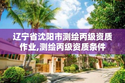 遼寧省沈陽市測繪丙級資質作業,測繪丙級資質條件