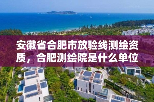 安徽省合肥市放驗線測繪資質，合肥測繪院是什么單位