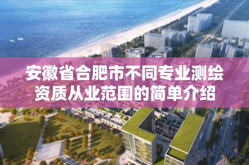 安徽省合肥市不同專業(yè)測(cè)繪資質(zhì)從業(yè)范圍的簡(jiǎn)單介紹