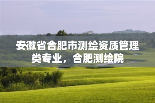 安徽省合肥市測(cè)繪資質(zhì)管理類專業(yè)，合肥測(cè)繪院