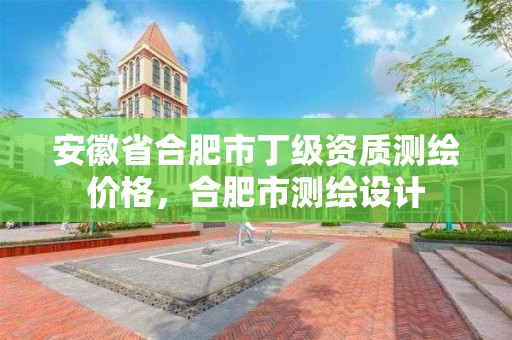 安徽省合肥市丁級資質測繪價格，合肥市測繪設計