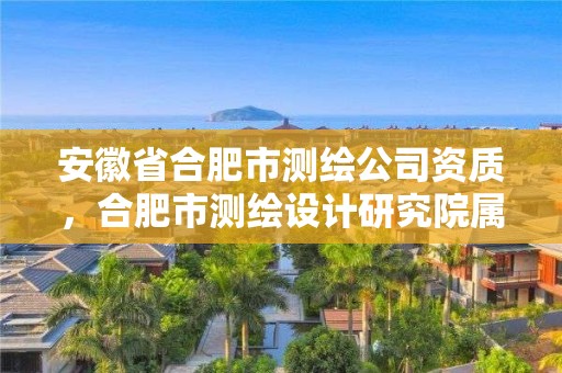 安徽省合肥市測繪公司資質，合肥市測繪設計研究院屬于企業嗎?