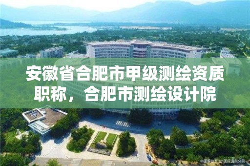 安徽省合肥市甲級測繪資質職稱，合肥市測繪設計院