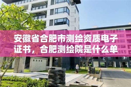 安徽省合肥市測繪資質電子證書，合肥測繪院是什么單位